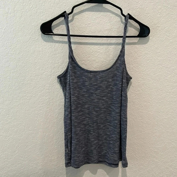 Old Navy Ribbed Tank Top Twisted Straps Blue - Picture 4 of 5